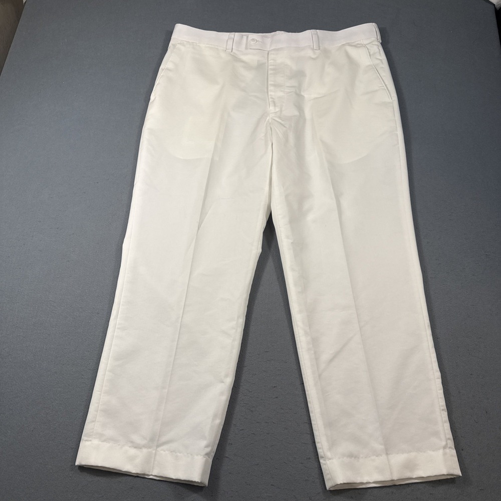 Men's 40x30  Handsome Alan Flusser Flashy white Golf Pants
